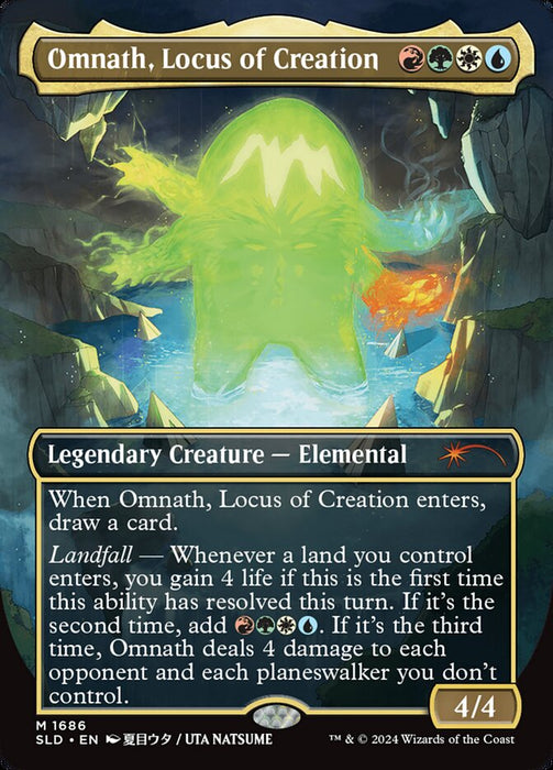 Omnath, Locus of Creation - Borderless - Full Art - Legendary - Inverted (Foil)