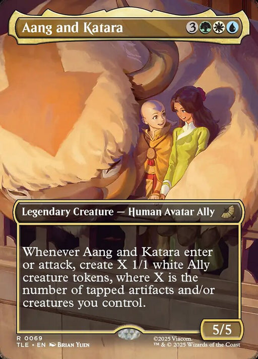 Aang and Katara - Borderless - Full Art - Inverted - Legendary (Foil)