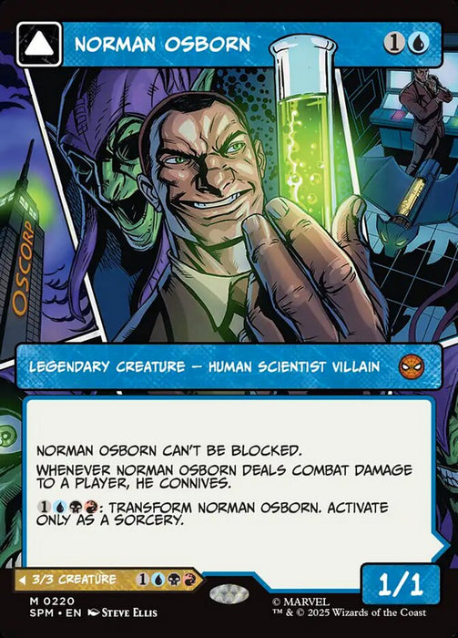 Norman Osborn // Green Goblin - Borderless - Full Art - Inverted - Legendary - Showcase