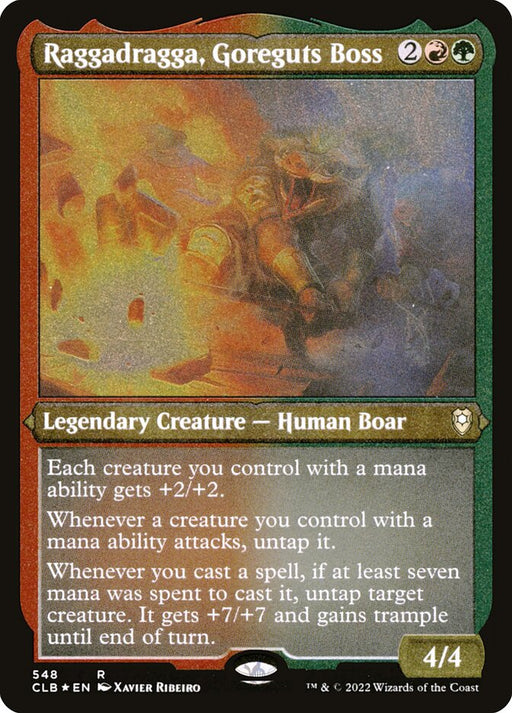 Raggadragga, Goreguts Boss - Etched - Inverted - Legendary - Etched (Foil)