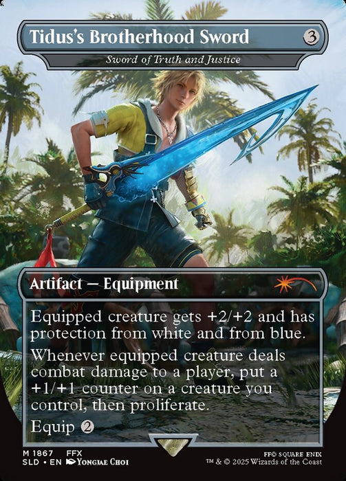 Tidus's Brotherhood Sword - Sword of Truth and Justice - Borderless - Full Art - Inverted