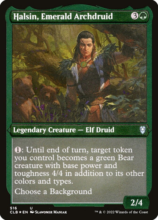 Halsin, Emerald Archdruid - Etched - Inverted - Legendary - Etched (Foil)