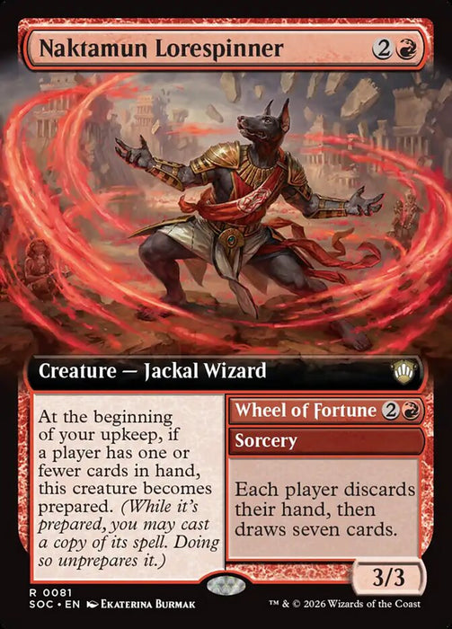 Naktamun Lorespinner // Wheel of Fortune - Extended Art