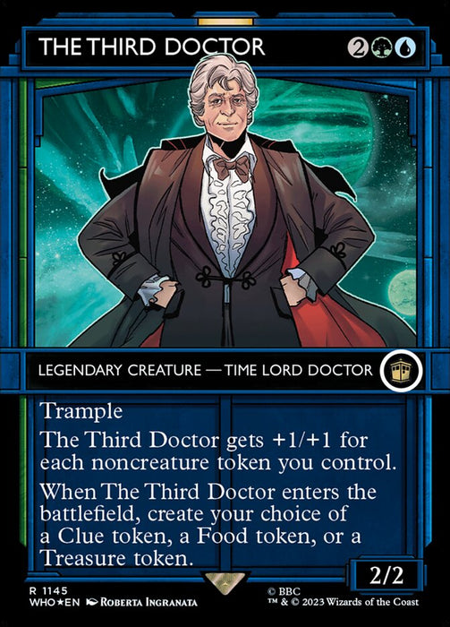 The Third Doctor - Borderless - Inverted - Legendary - Showcase - Surge Foil (Foil)