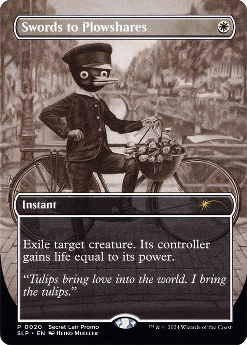 Swords to Plowshares - Borderless - Full Art - Inverted