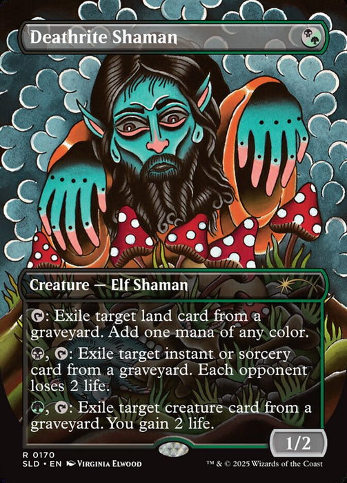 Deathrite Shaman - Borderless - Inverted (Foil)