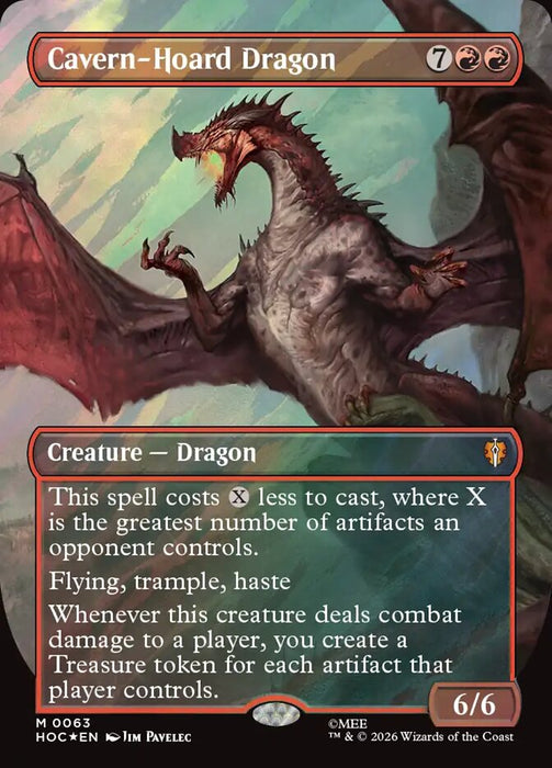 Cavern-Hoard Dragon - Borderless - Surge Foil (Foil)
