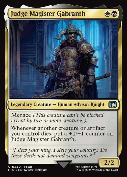 Judge Magister Gabranth - Legendary (Foil)