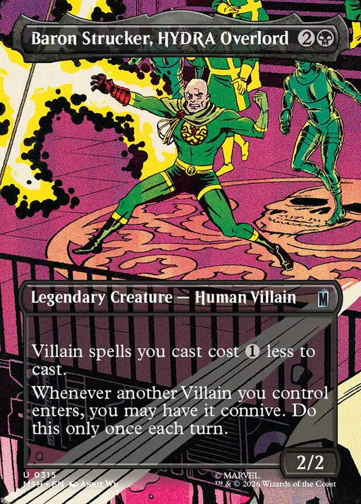 Baron Strucker, HYDRA Overlord - Borderless - Inverted - Legendary