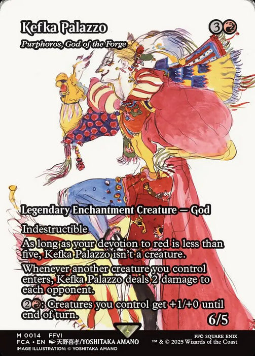 Kefka Palazzo - Purphoros, God of the Forge - Borderless - Full Art - Enchantment - Legendary - Inverted
