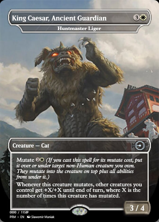 King Caesar, Ancient Guardian - Huntmaster Liger - Borderless - Full Art - Inverted (Foil)