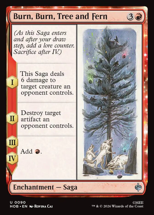 Burn, Burn, Tree and Fern (Foil)