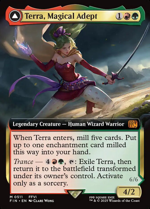 Terra, Magical Adept // Esper Terra - Enchantment - Extended Art - Legendary (Foil)