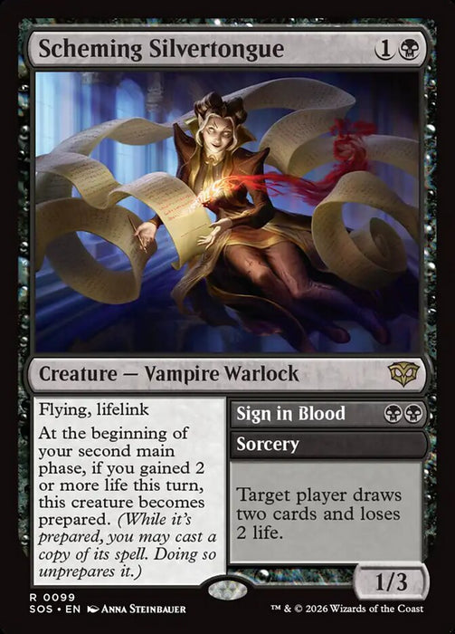 Scheming Silvertongue // Sign in Blood (Foil)