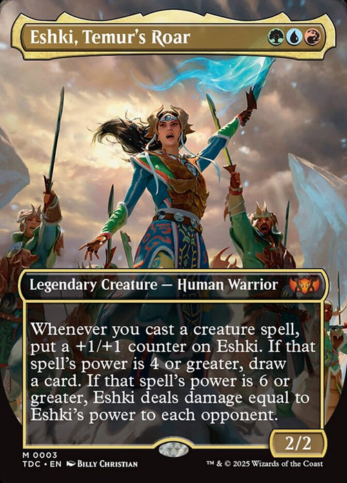 Eshki, Temur's Roar - Borderless - Full Art - Legendary - Inverted (Foil)