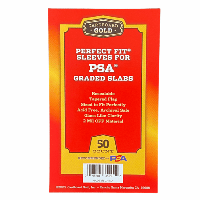 Cardboard Gold - Perfect Fit Sleeves for PSA Graded Slabs with PSA Logo