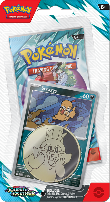 Pokémon TCG: Scarlet & Violet Journey Together Checklane Blister Pack - Scraggy Promo