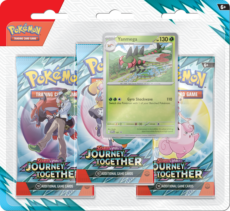Pokémon TCG: Scarlet & Violet Journey Together Blister Pack - Three Boosters - Yanmega