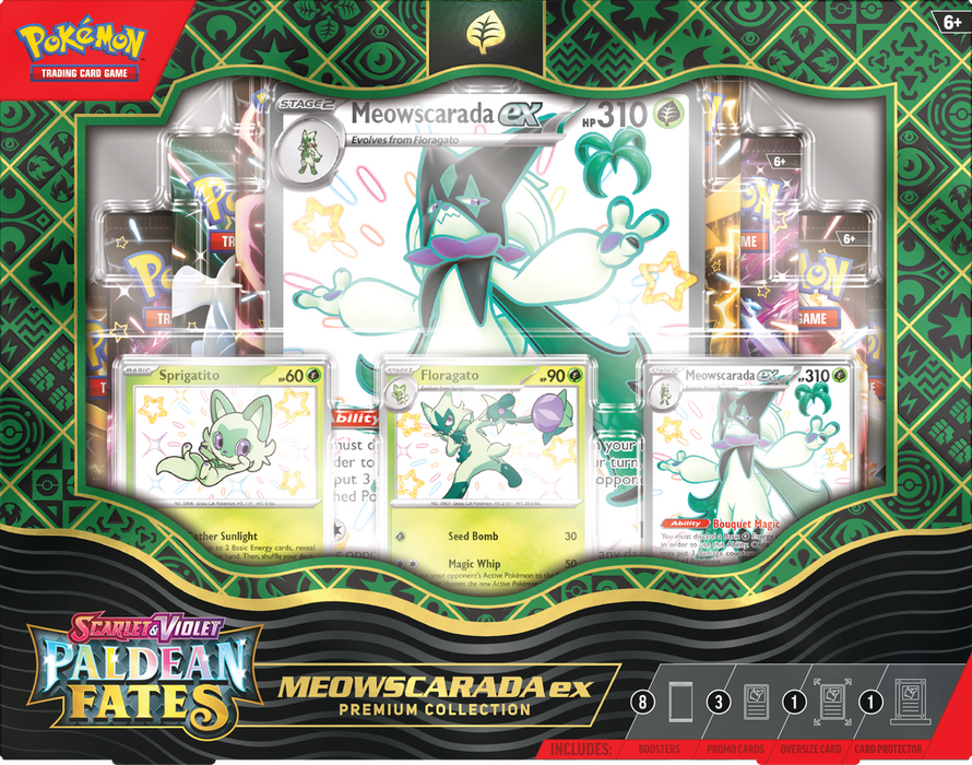 Pokémon TCG: Scarlet & Violet - Paldean Fates - Premium Collection - Meowscarada ex - Releases February 9, 2024
