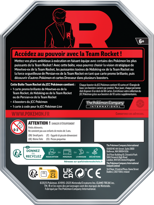 POKEMON FRENCH TEAM ROCKET TIN