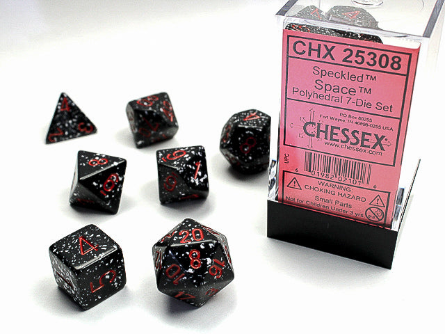 Chessex 7 Piece Dice Set Speckled Space (25308)