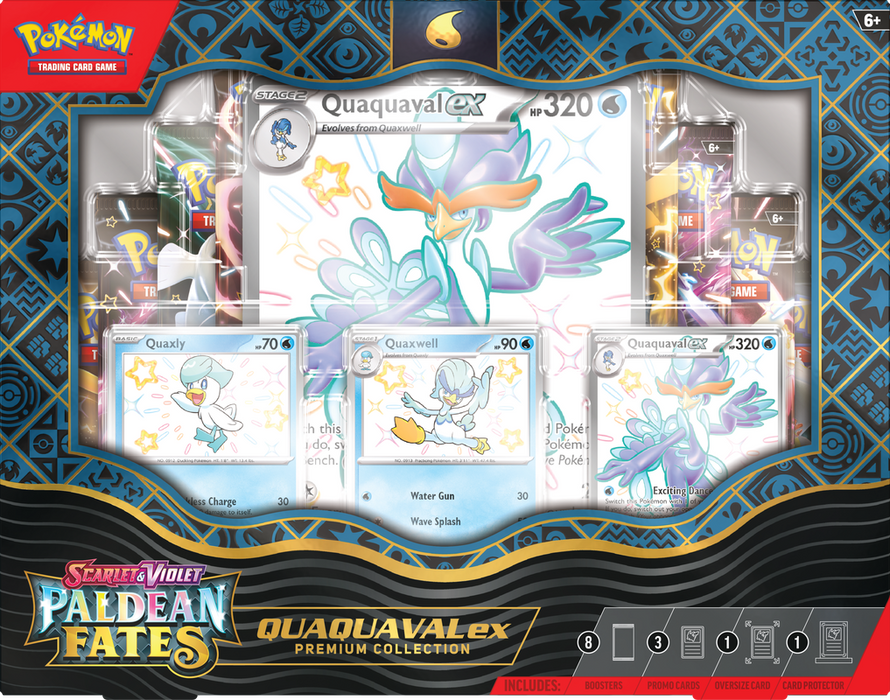 Pokémon TCG: Scarlet & Violet - Paldean Fates - Premium Collection - Quaquaval ex - Releases February 9, 2024