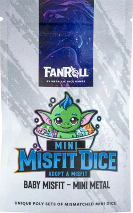 Mystery Misfit Mini Polyhedral Dice Set - Metal
