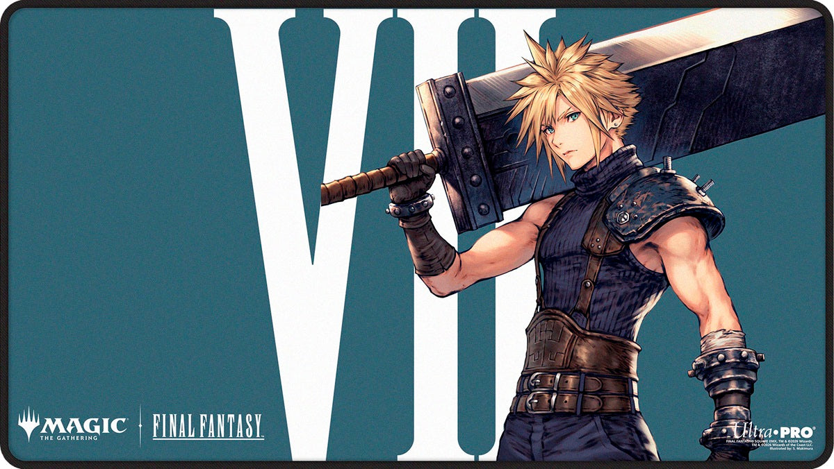 UP PLAYMAT MTG Final Fantasy Cloud, Ex-Soldier Black Stitched