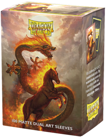 DRAGON SHIELD SLEEVES - Dual Matte - Fire Horse 100CT