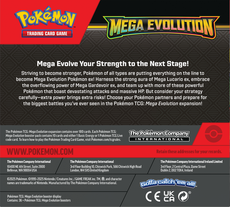 Pokémon TCG - Booster Box - ME01: Mega Evolution -  EN - ENHANCED (Included Promo card)