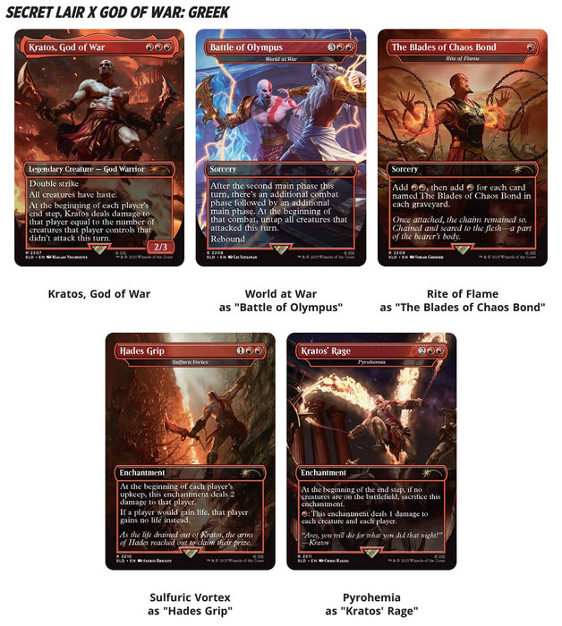 Secret Lair x Playstation: God of War: Vengeance Non-Foil Edition