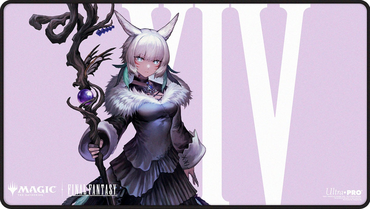 UP PLAYMAT MTG Final Fantasy Y'Shtola, Night's Blessed Black Stitched