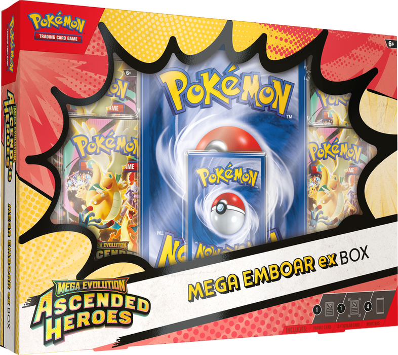 Pokemon Ascended Heroes: Mega Emboar EX Box