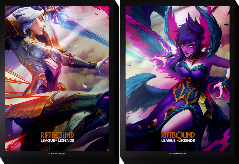 Riftbound League OF Legends TCG Vendetta Art Sleeves (Kayle and Morgana) 100CT