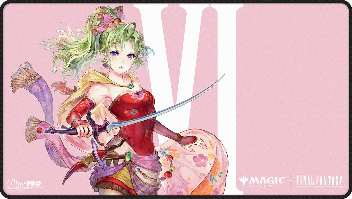 UP PLAYMAT MTG Final Fantasy Terra, Herald Of Hope Black Stitched