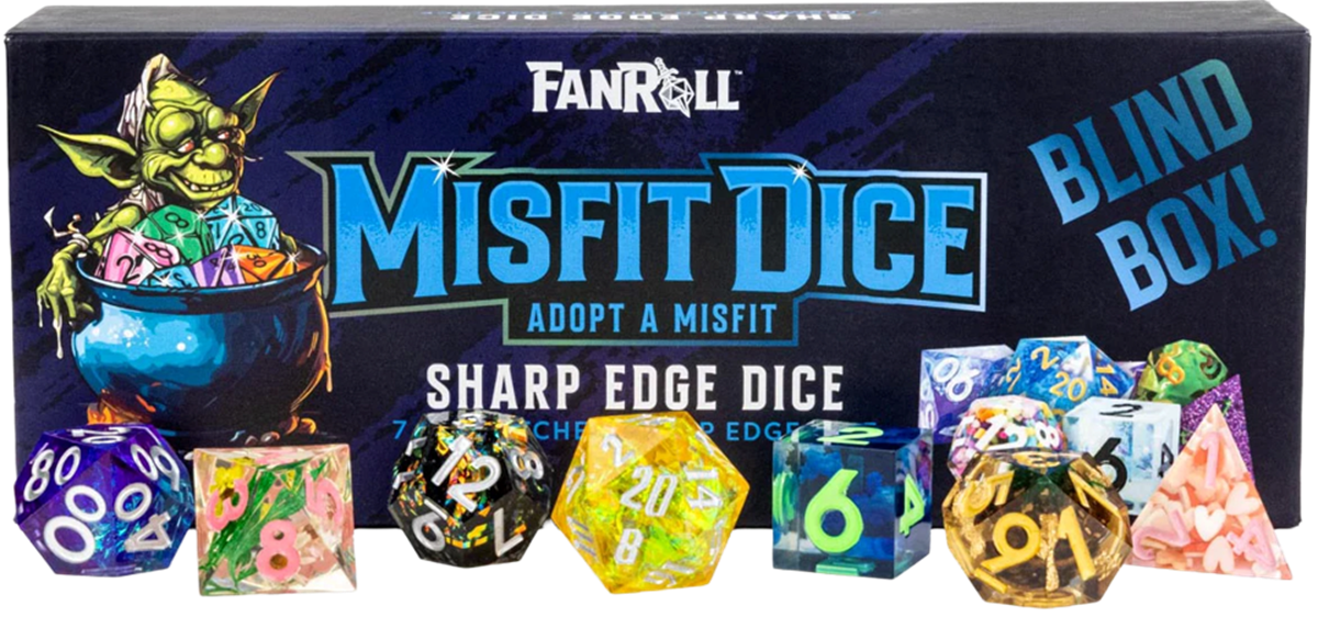 Mystery Misfit Sharp Edge Polyhedral Dice Set - Resin
