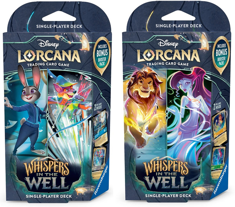 Disney Lorcana: Whispers in the Well - Starter Deck SET OF TWO (English)