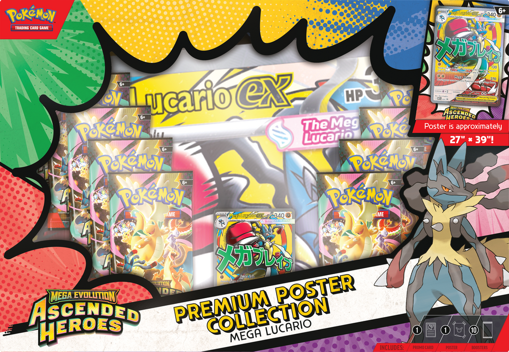 Pokemon Ascended Heroes: Premium Poster Collection: Mega Lucario