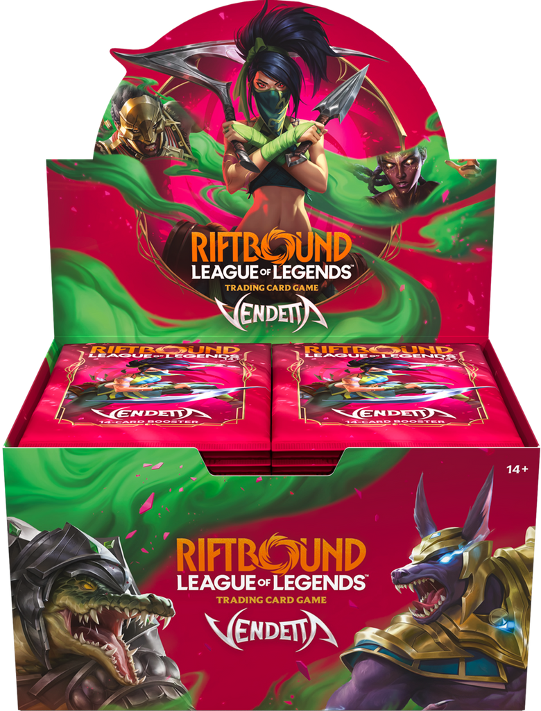 wrathgate booster box RIFTBOUND League of Legends TCG Vendetta — Boutique Awesome How Many:2 displays (Holds up to 42) Savage beasts emerge from Pokemon Topps 1998 First Ahoy Mateys MTG Commander Deck