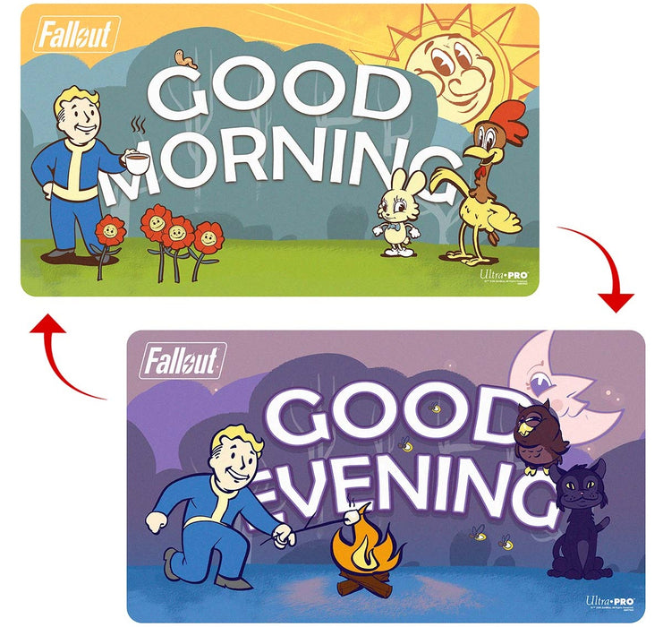 Ultra Pro Playmat - Fallout Vault Boy - Good Morning, Good Evening Double Sided