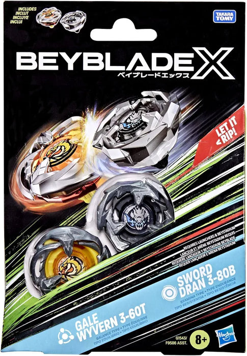 HASBRO Gale Wyvern and Sword Dran Beyblade X Dual Pack