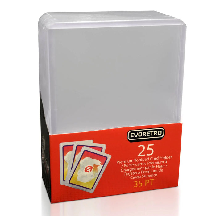 25 EVORETRO Toploader 35pt  Pack of 25 for Trading Cards