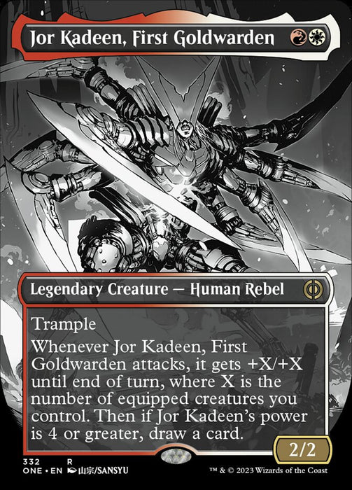 Jor Kadeen, First Goldwarden - Borderless - Showcase- Legendary- Inverted (Foil)