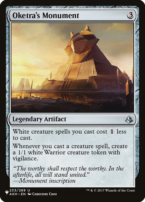 Oketra's Monument - Legendary
