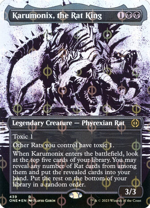 Karumonix, the Rat King - Borderless - Legendary- Inverted- Showcase (Foil)