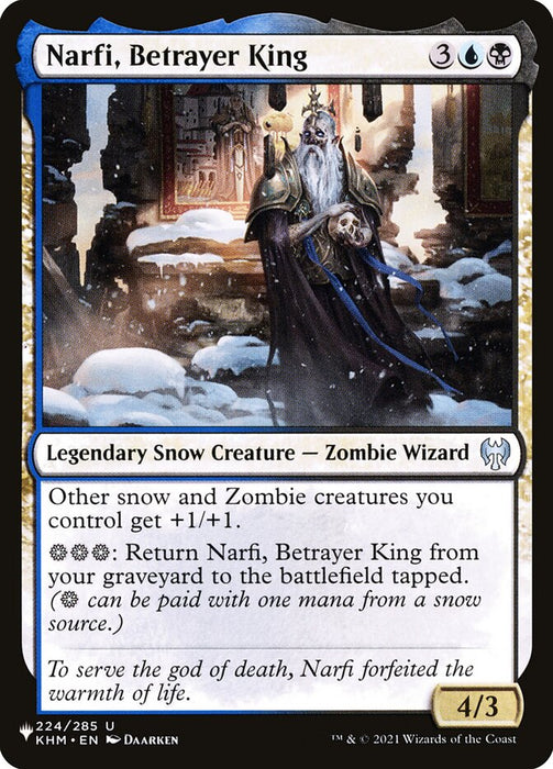 Narfi, Betrayer King - Legendary- Snow