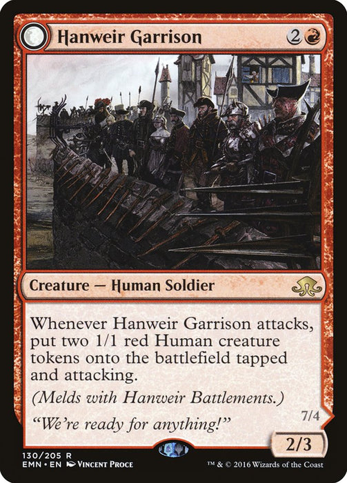 Hanweir Garrison // Hanweir, the Writhing Township  - Mooneldrazidfc (Foil)