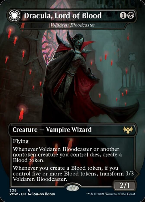 Dracula, Lord of Blood // Dracula, Lord of Bats - Voldaren Bloodcaster // Bloodbat Summoner - Borderless