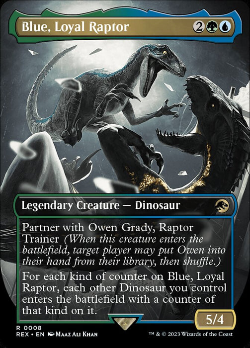 Blue, Loyal Raptor - Borderless - Legendary (Foil)