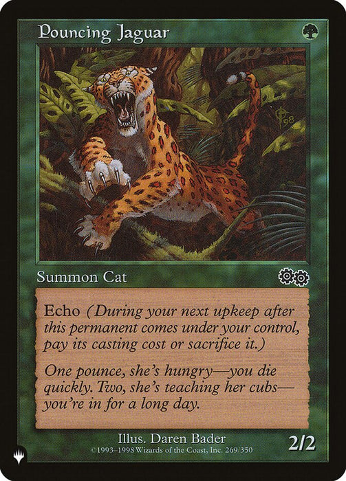 Pouncing Jaguar - Retro Frame